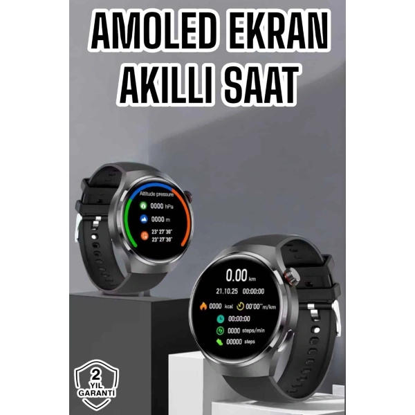 Akıllı Saat Bluetooth Bağlantılı Amoled Ekran Uyku ve Sağlık Takibi
