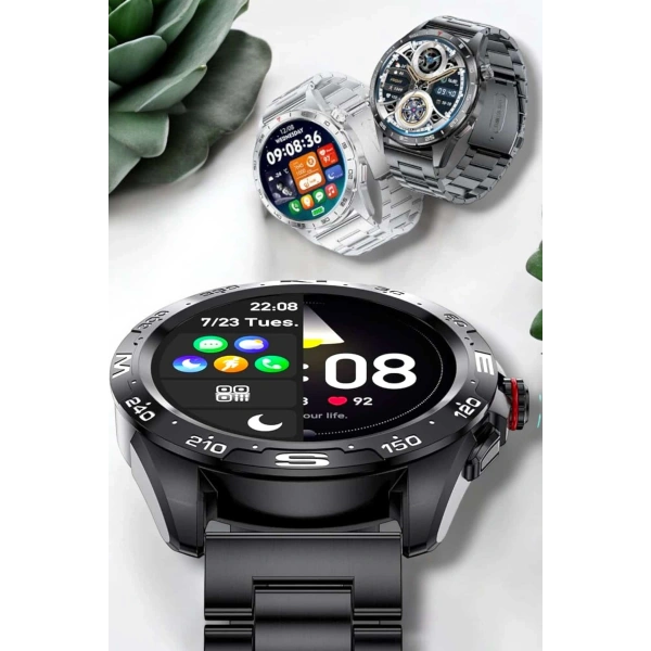 Akıllı Saat Sağlık ve Fitness Takibi Bluetooth Bağlantılı Dokunmatik Ekran