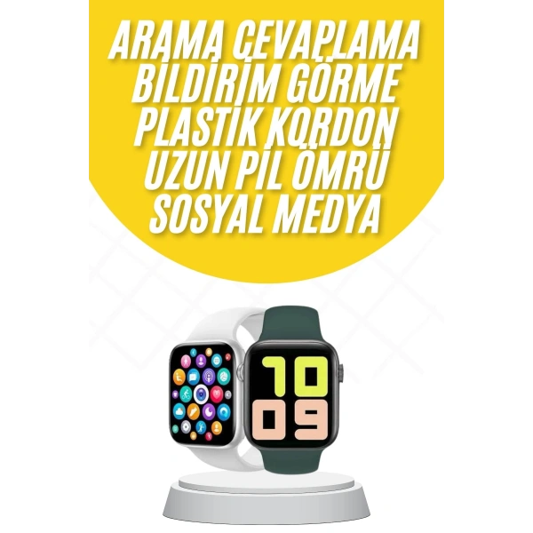 Akıllı Saat Uyku ve Sağlık Takibi Arama Cevaplama 44 MM Amoled Ekran