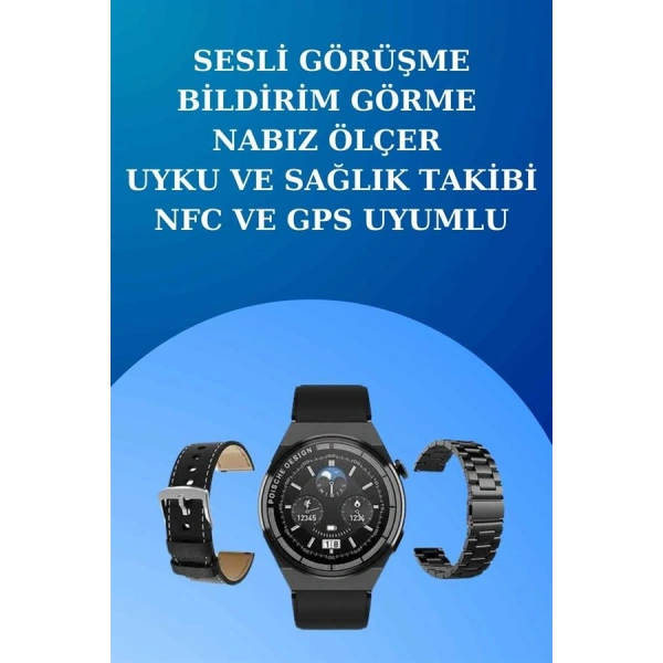 Akıllı Saat ve Kulaklık Seti Dokunmatik Ekran 5.0 Bluetooth Bağlantılı Sesli Görüşme