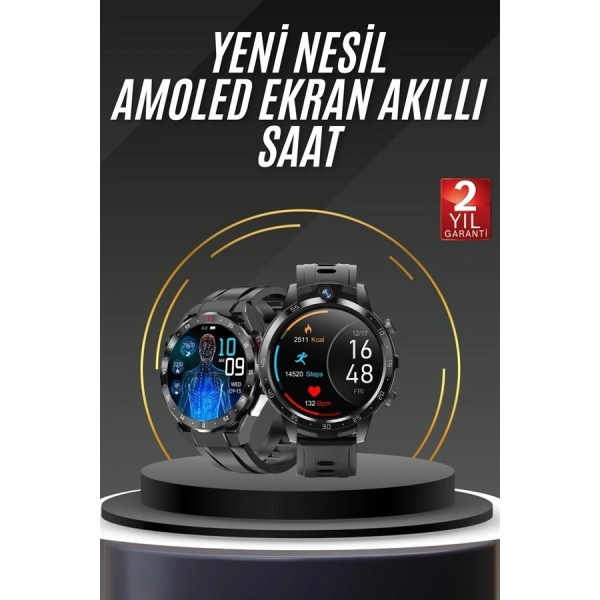 Akıllı Saat Yeni Model Sesli Asistan Bildirim Görme Bluetooth Bağlantılı Müzik Dinleme