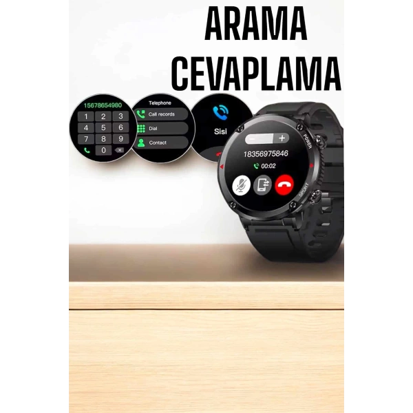 Akıllı Saat Yeni Nesil Bluetooth Bağlantılı Uyku ve Sağlık Takibi NFC ve GPS