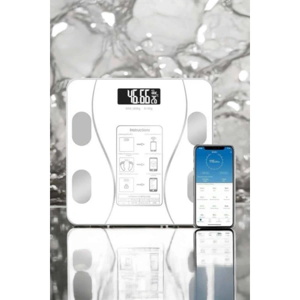 Akıllı Tartı Bluetooth Bağlantılı Yağ Ölçebilen Tartı Yeni Nesil