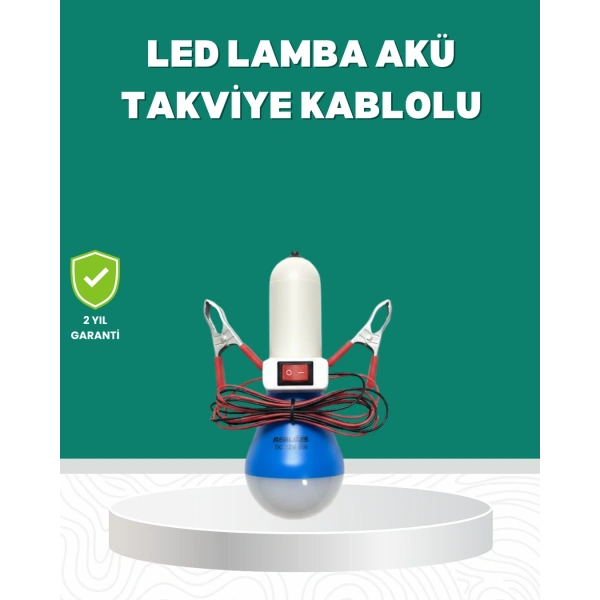 Aküden Çalışan 12V LED Ampul Taşınabilir Kullanım