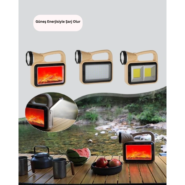 Alev Efektli Güneş Enerjili Lamba – Su Geçirmez