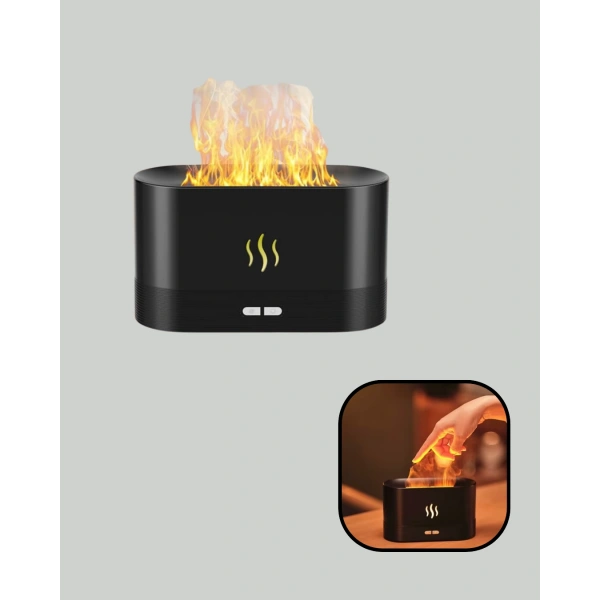 Alev Görünümlü Hava Nemlendirici Kumandalı LED Işıklı Aromatik Difüzör
