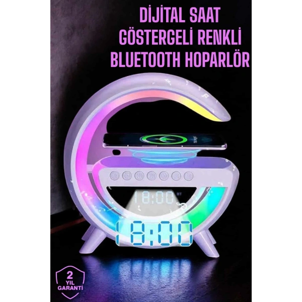 Android Uyumlu Akıllı Bluetooth Hoparlör Kablosuz Şarj Cihazı Standı