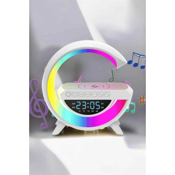 Android Uyumlu Akıllı Bluetooth Hoparlör Kablosuz Şarj Cihazı Standı