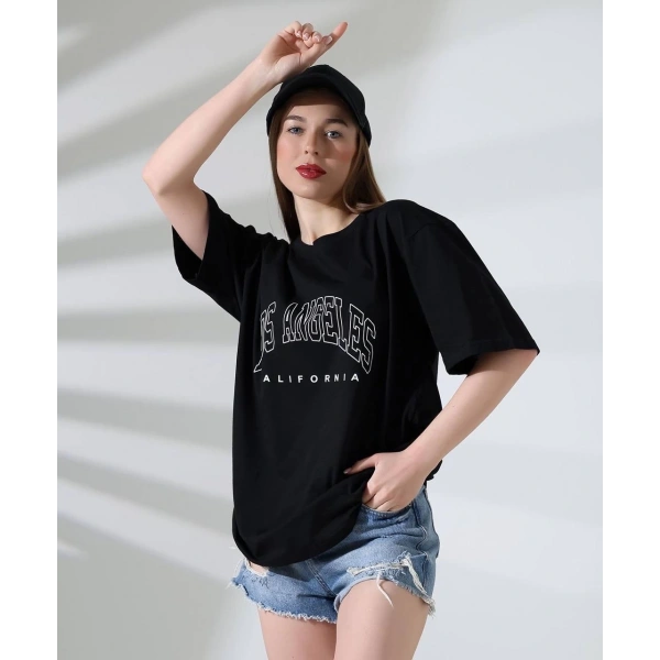 Angeles baskılı tişört