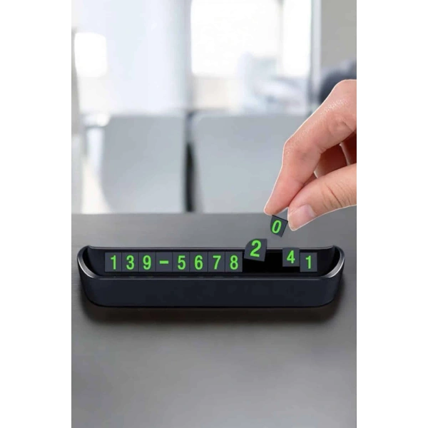 Araba Park Numaratörü Araç İçi Numaralık Değiştirilebilir Çevirmeli Mini