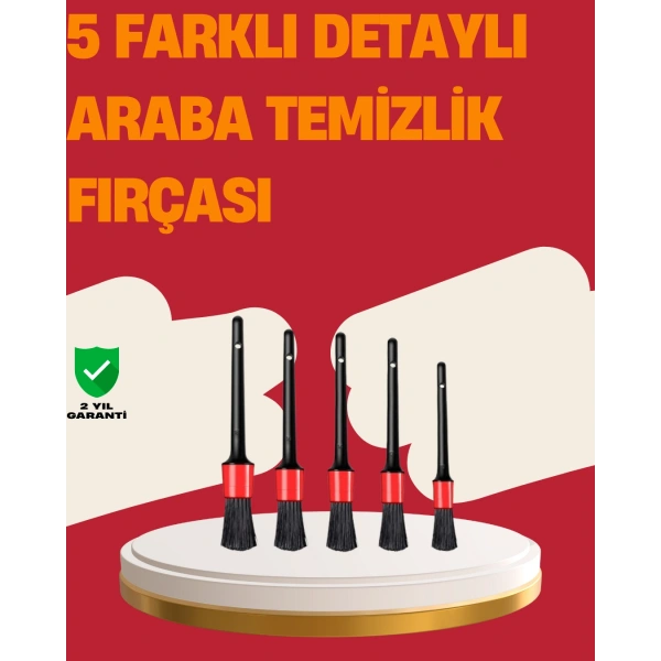 Araç İçi Detaylı Temizlik Seti-Araba Jant ve İç Yüzey Temizlik Fırçaları