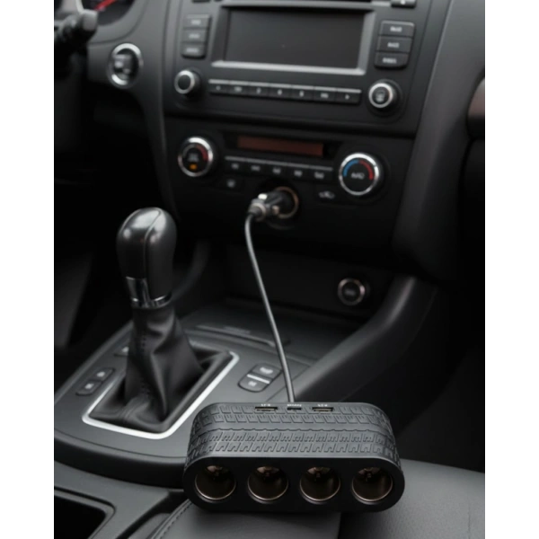 Araçlar İçin 4’lü Çakmak Çoklayıcı Type C USB ve Koruma Sistemli