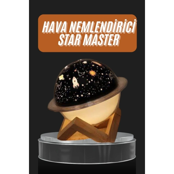 Aromaterapi Hava Nemlendirici Gece Lambası Uzay Model Satürn Oda Kokusu