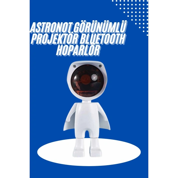 Astronot Işık Projektörü Gökkuşağı Projeksiyon Gece Lambası Hediyelik