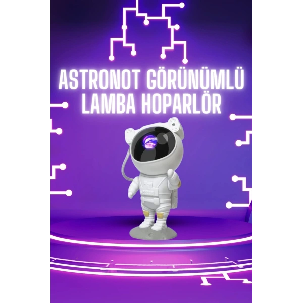 Astronot Şeklinde Bluetooth Hoparlör Gökyüzü Kumandalı Aydınlatma Lamba