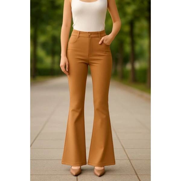 Atlas palazzo pantolon kamel