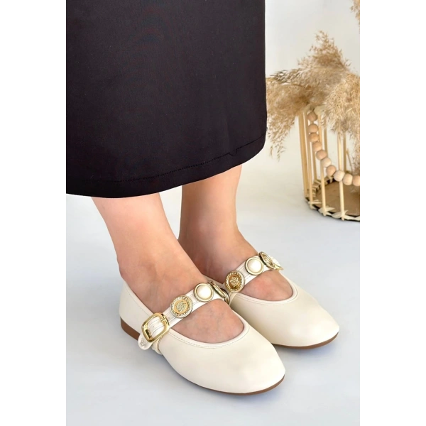 Atnis Bej Cilt Babet Ayakkabı