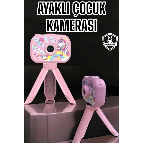 Ayaklı Mini Fotoğraf Makinesi Çocuk Için Eğitici Video Kamera