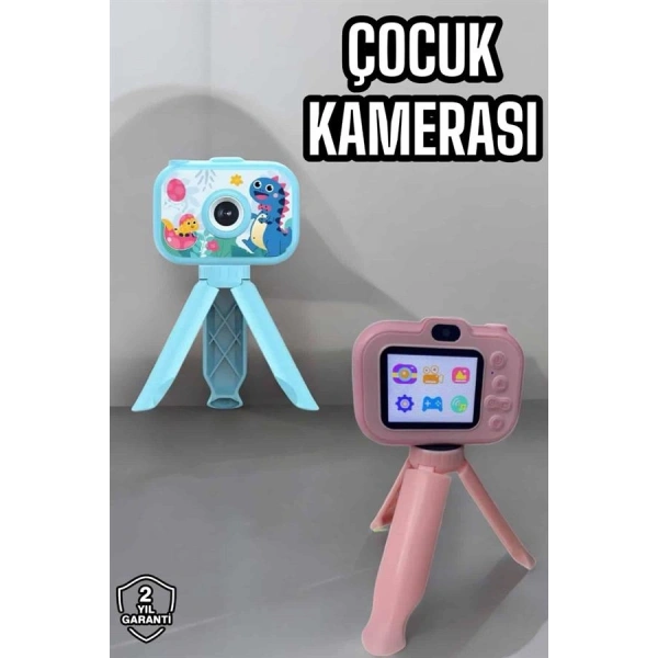 Ayaklı Mini Fotoğraf Makinesi Çocuk Için Eğitici Video Kamera