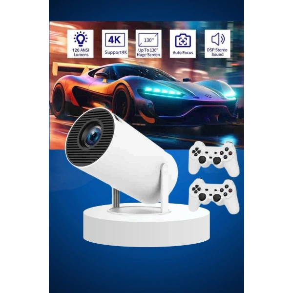 Ayaklı Oyun Projeksiyonu Çift Kollu Taşınabilir Sinema Projektörü