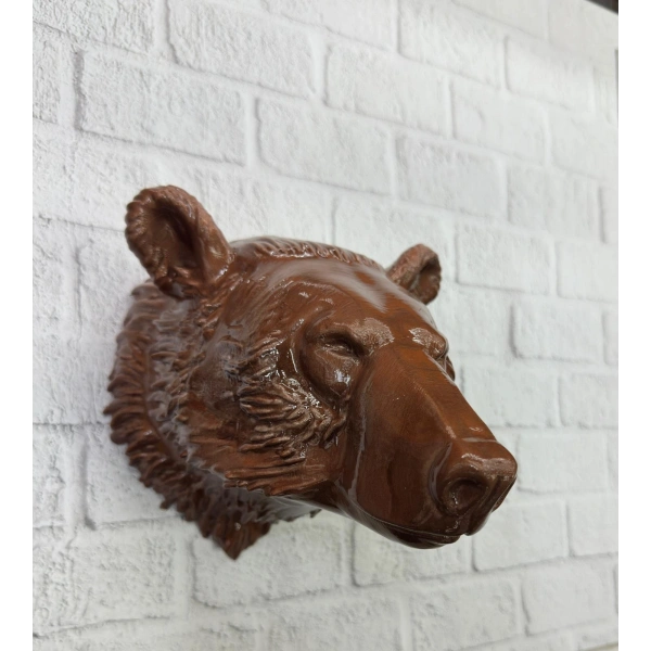 Ayı Başı Duvar Dekoru Modern Asılabilir Heykel 25x19 cm