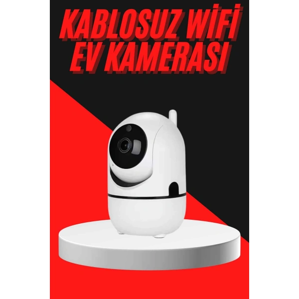 Baby Kamera Kablosuz 720P Beyaz 360 Derece Wifi Kamera Full HD 1080p