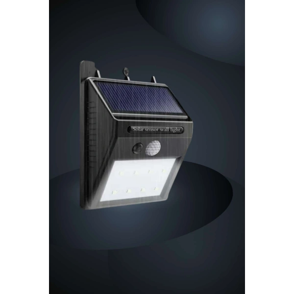 Bahçe Aydınlatma Sensörlü Güneş Enerjili Duvar Lambası 40 Led Işık