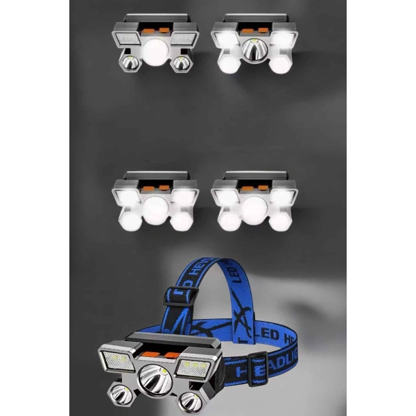 Balıkçı Kafa Lambası Led Işık 4 Farklı Mod Esnek ve Ayarlanabilir