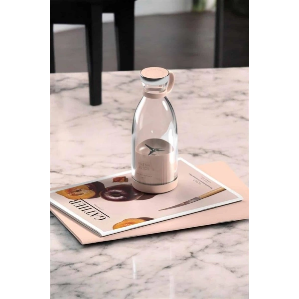 Bardak Blender Smoothie Meyve Sıkacağı Şarjlı Cam Taşınabilir
