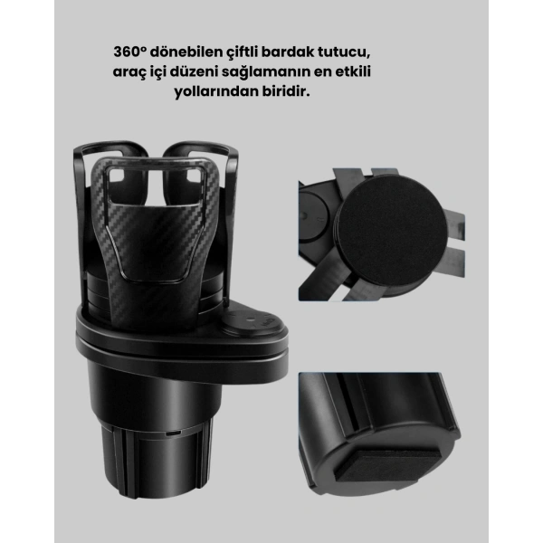 Bardak Tutucu ve Manyetik LED Ambiyans Işığı 2’li Set