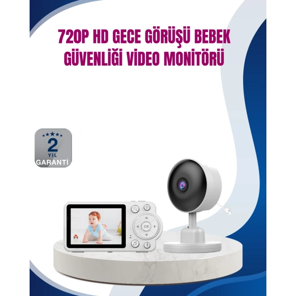 Bebek Monitörü Cry Detection ve HD Gece Görüş Destekli