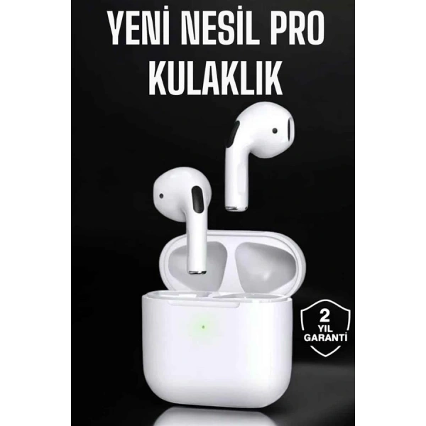 Beyaz Yeni Nesil Pro Bluetooth Kulaklık Yüksek Ses Kaliteli ANC Özelliği