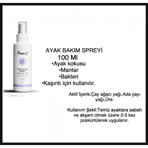 Bitkisel Ayak Koku Giderici Bakım Spreyi