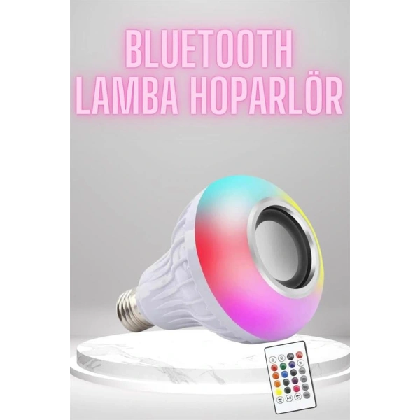 Bluetooth Hoparlör Akıllı Rgb Led Işık Renk Değiştirme Ses Bombası Ampül Görünümlü