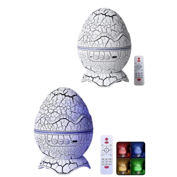 Bluetooth Hoparlör Dinozor Yumurtası Gece Masa Lambası Projektör