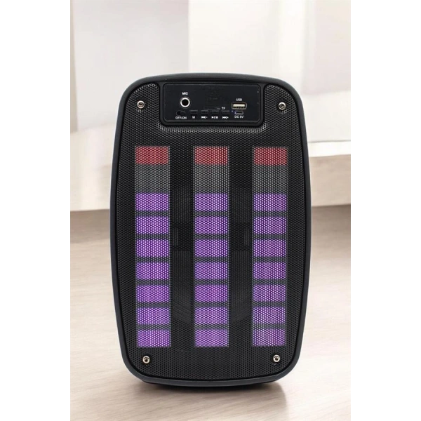 Bluetooth  Hoparlör Mikrofonlu Speaker Taşınabilir Şarjlı