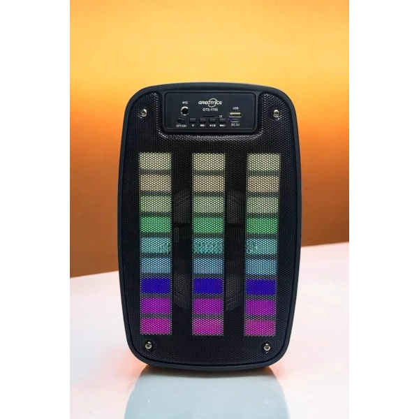 Bluetooth Hoparlör RGB Işıklı USB SD Kart Girişli Taşınabilir