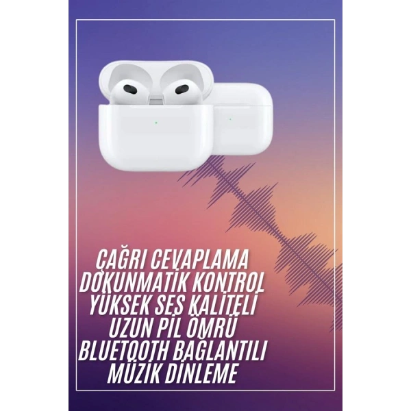 Bluetooth Kulaklık 3. Nesil Ios Android Uyumlu Yeni Nesil Wireless Charge