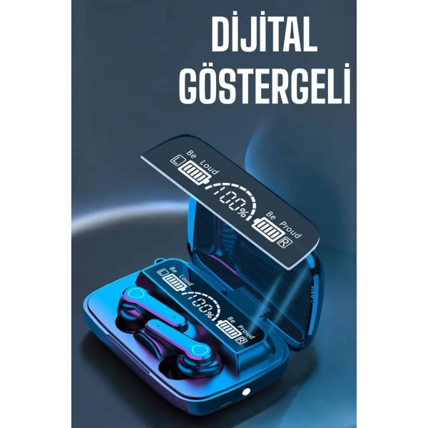 Bluetooth Kulaklık Dijital Göstergeli Kablosuz Uzun Pil Ömrü