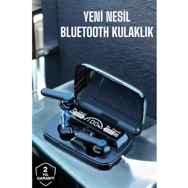 Bluetooth Kulaklık Powerbankli Dijital Göstergeli Dokunmatik Kontrol