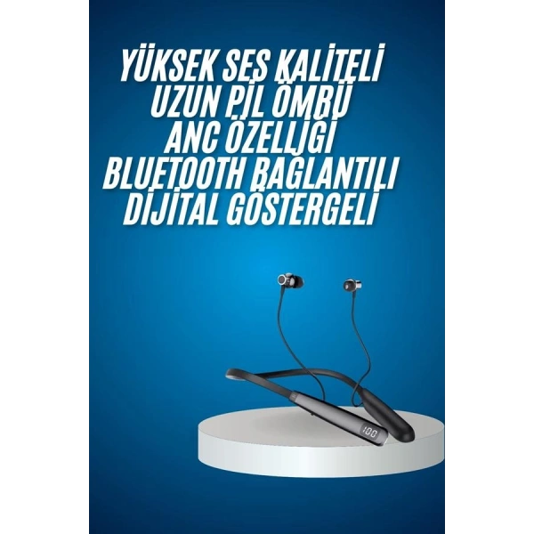 Bluetooth Kulaklık Şarj Göstergeli 100 Saat Şarj Kapasiteli Sporcu Kulaklık