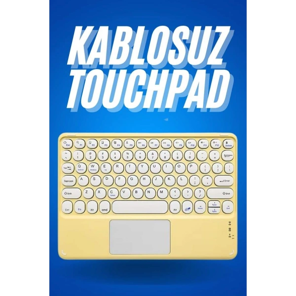 Bluetooth Touchpad Klavye Ultra İnce Taşınabilir Q Klavye