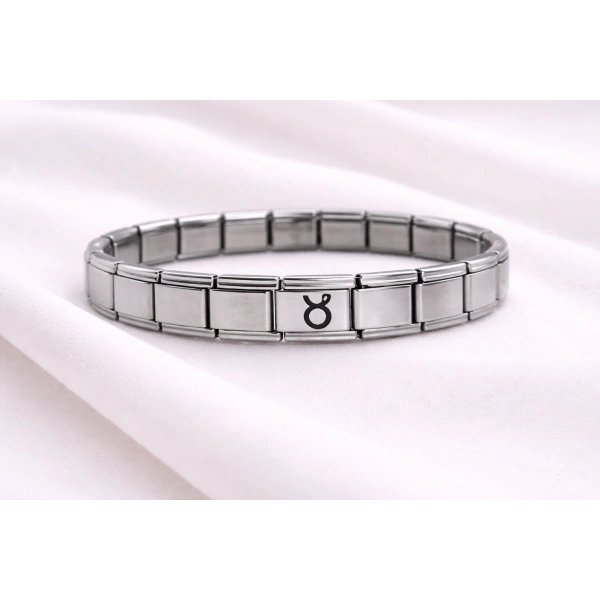Boğa Burcu Çelik Nomination Bileklik | ? Burç Simgeli Paslanmaz Çelik Kadın Erkek Bileklik