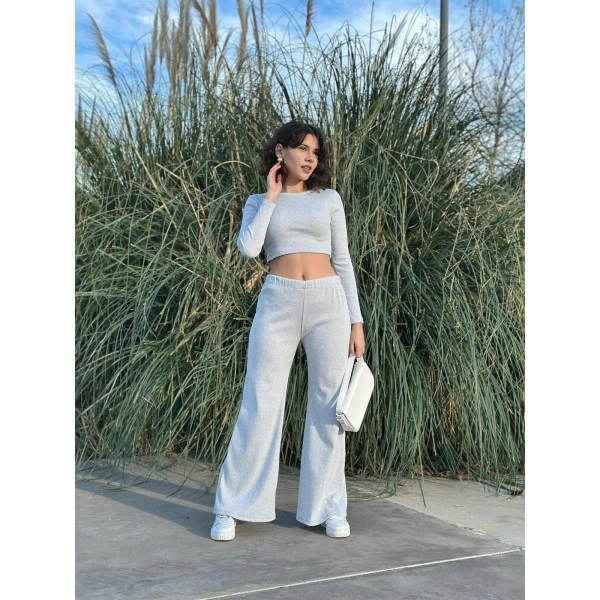 Bol paça altüst takım gri w1197