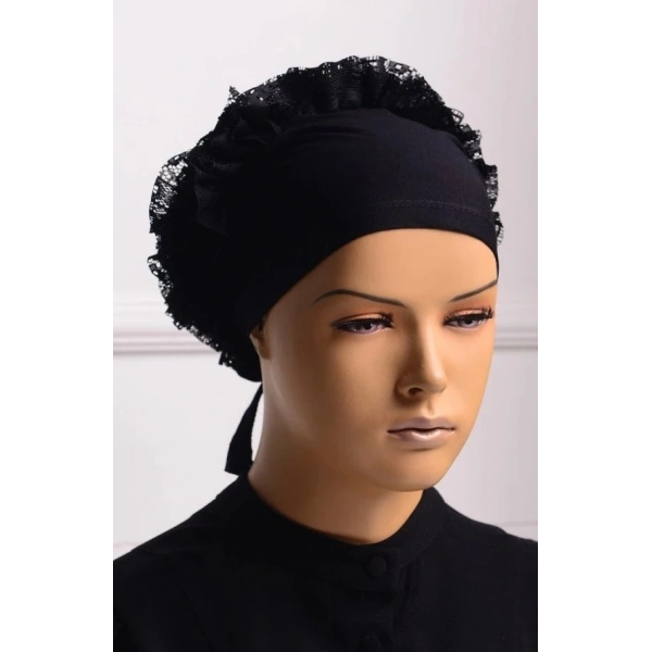 Bone - Dikişli Fırfırlı Bone Bandana