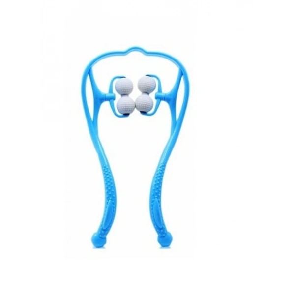 Boyun Bacak Ayak Bel Masaj Aleti Çok Fonksiyonlu Manuel 4 Tekerlekli - Mavi