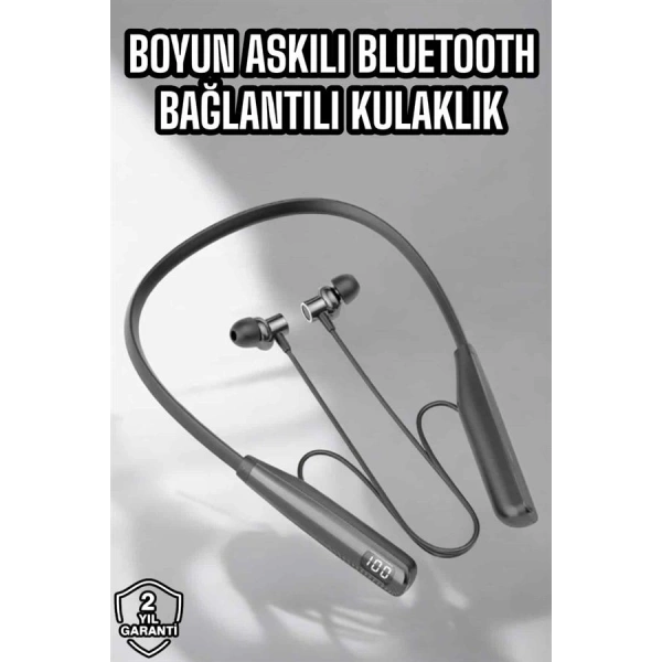 Boyun Bantlı Bluetooth Kulaklık Yüksek Ses Kaliteli 100 Saat Kulaklık