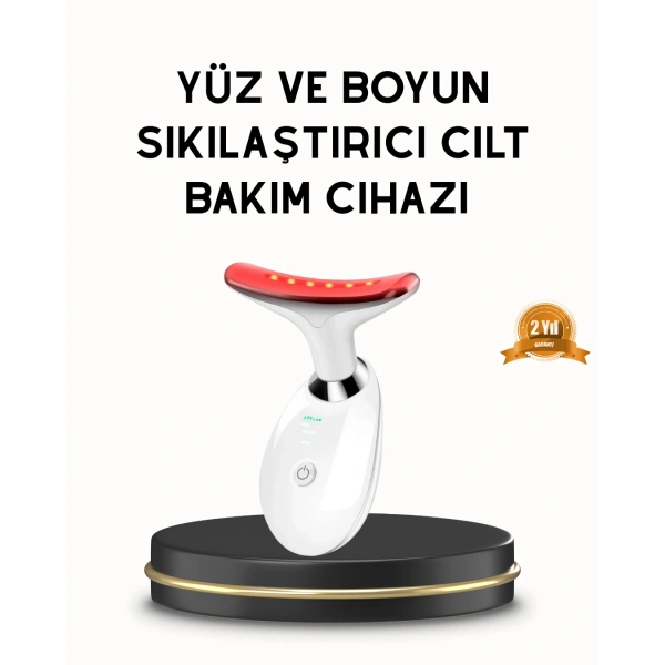 Boyun ve Gıdı Toparlayıcı EMS Cilt Sıkılaştırıcı 7000 Titreşim Isı Terapisi