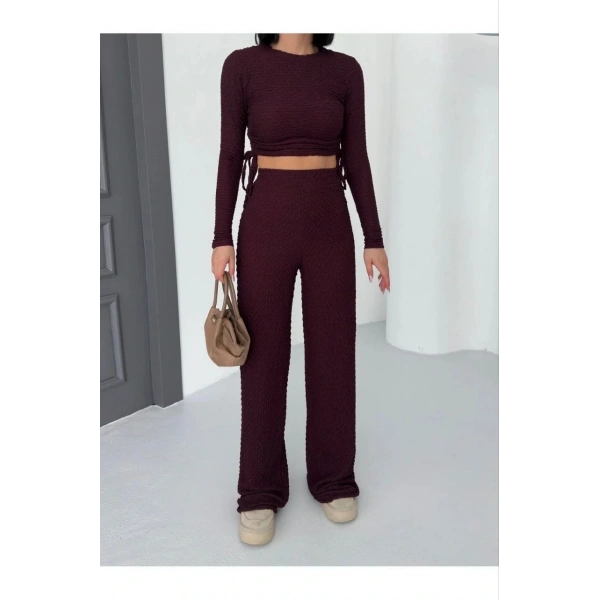 Bubble alt üst takım bordo pt510446