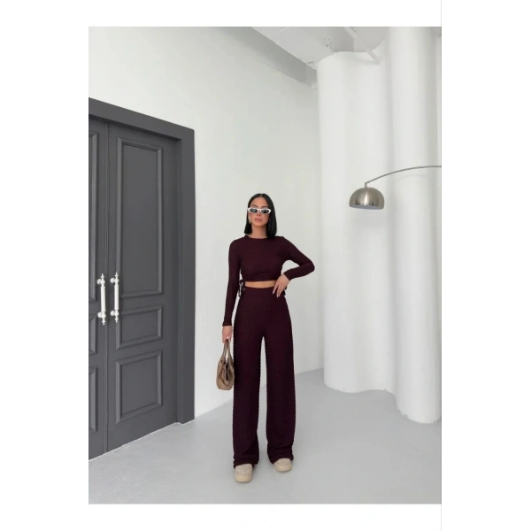 Bubble alt üst takım bordo pt510446